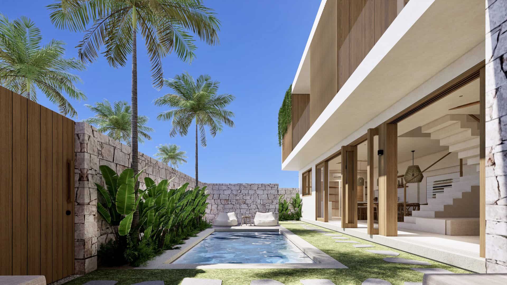 MODERN TROPICAL 2 BEDROOM VILLA FOR SALE LEASEHOLD IN SESEH BE-871 